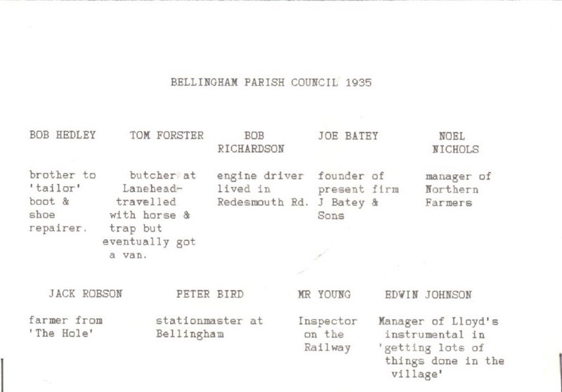 Bellingahm Parish Council, Jubilee Year, May 1935